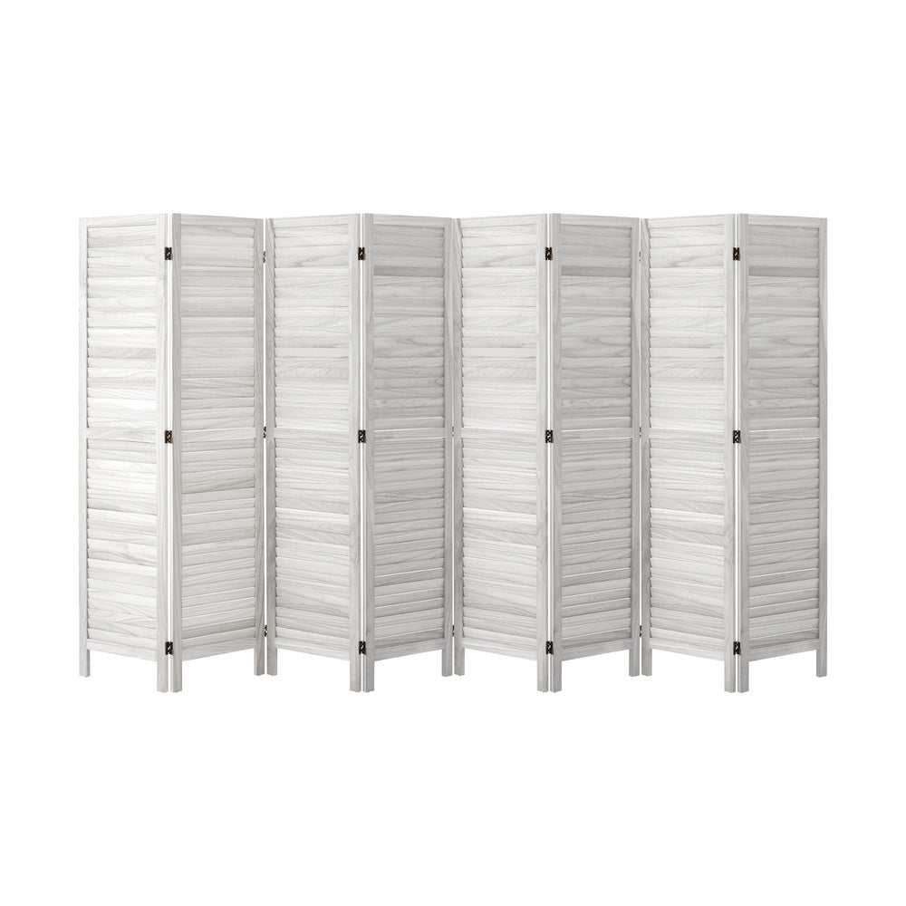 4 Panel Room Divider Timber Wooden Natural