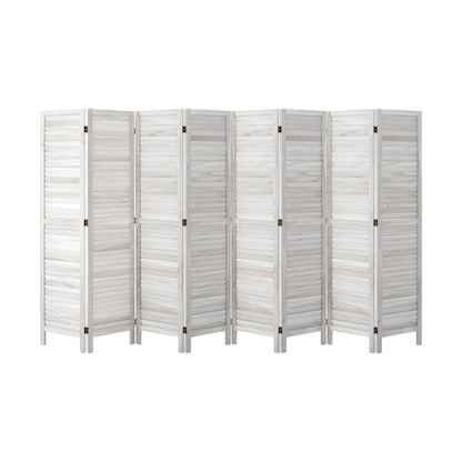 4 Panel Room Divider Timber Wooden Natural