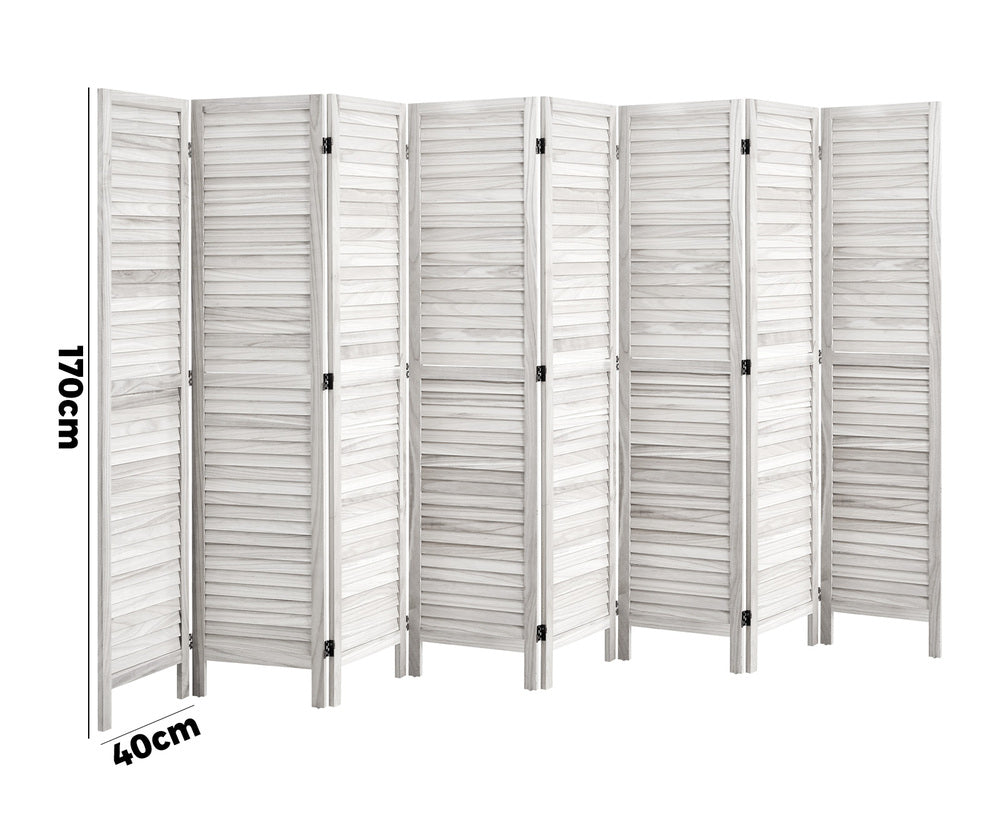 4 Panel Room Divider Timber Wooden Natural