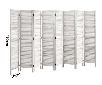 4 Panel Room Divider Timber Wooden Natural