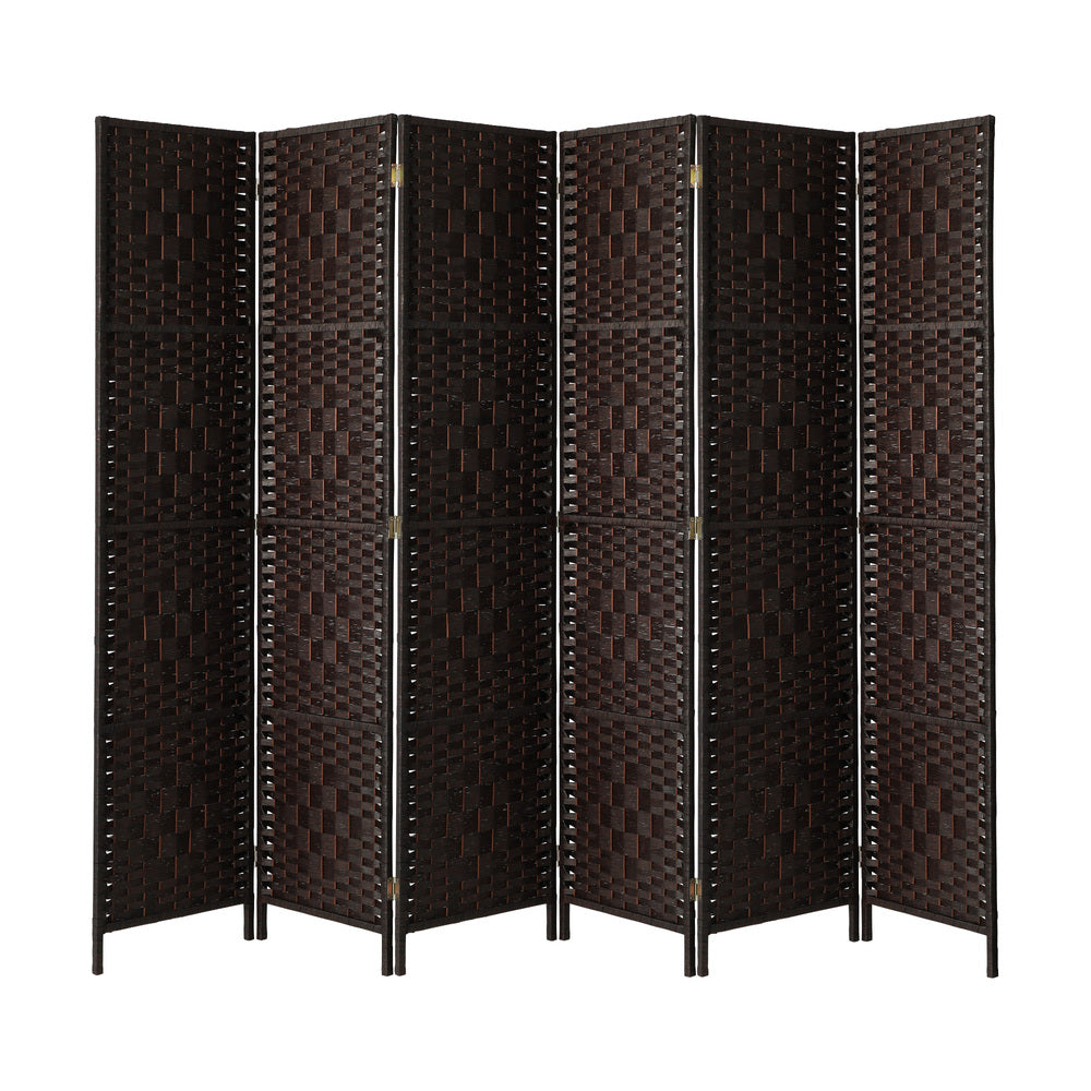 11 Panel Room Divider Privacy Screen Brown