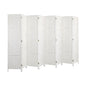 8 Panel Room Divider Privacy Screen Brown
