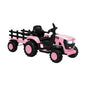 XL Kids Ride On Tractor 12V with Trailer Remote Green