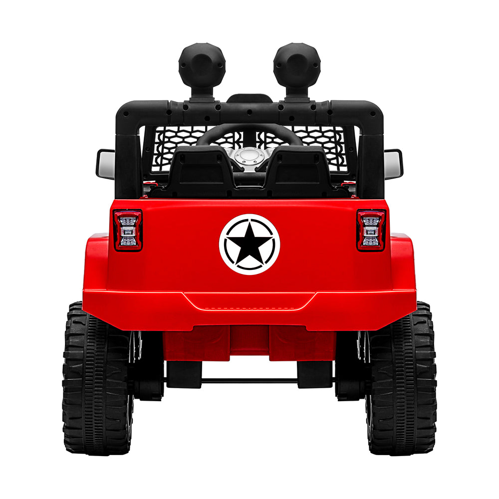 Jeep Kids Ride On Car with 12V Battery Twin Motors and Remote Control Red