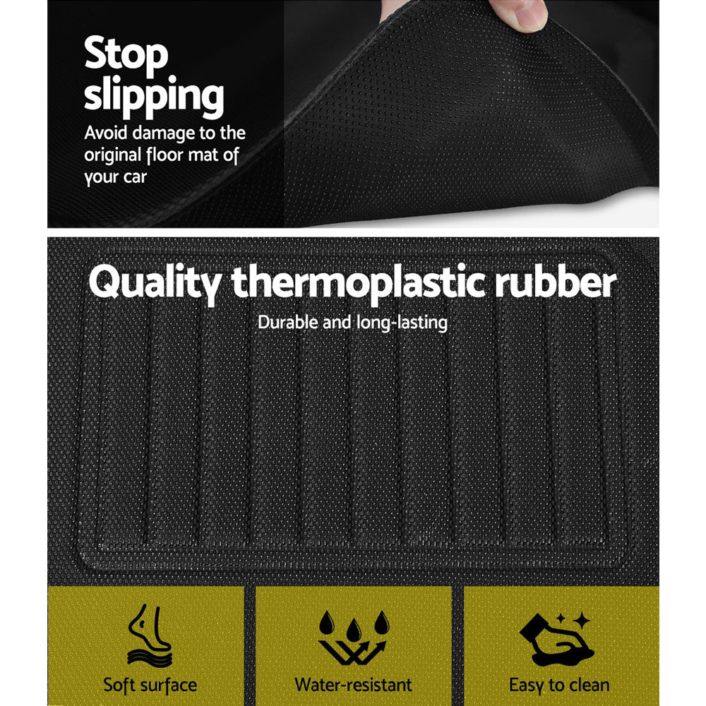 Tesla Model Y Rubber Mats Carpets Front Rear Set Rhd 21-24
