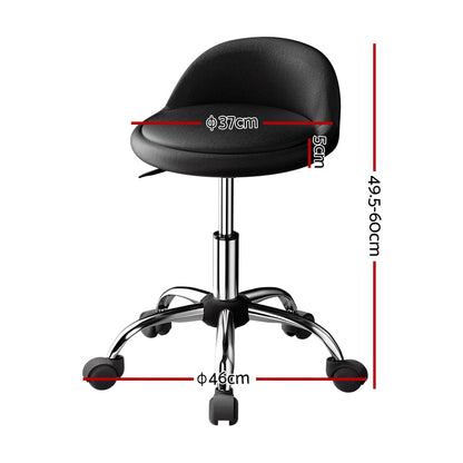Salon Stool Swivel Chair Backrest Chairs Black/Brown