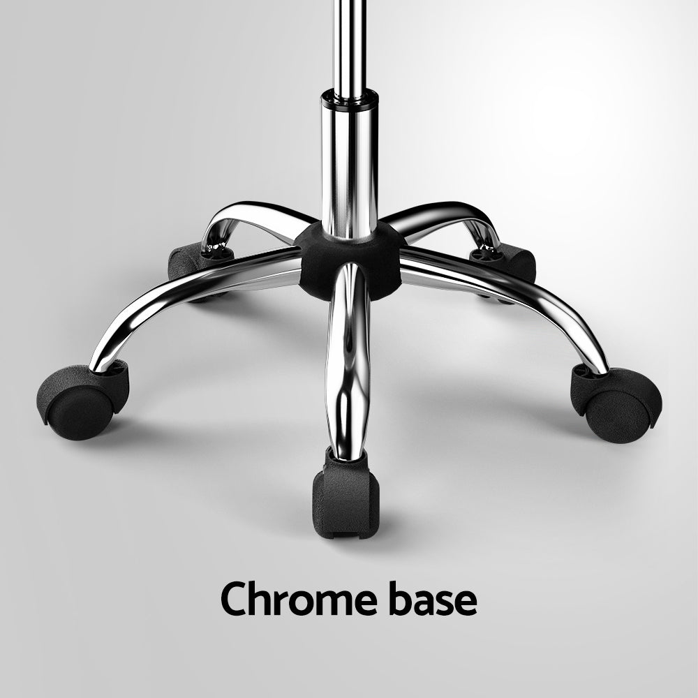 Salon Stool Swivel Chair Backrest Chairs Black/Brown