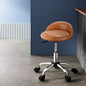 Salon Stool Swivel Chair Backrest Chairs Black/Brown