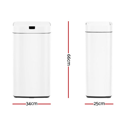 45L Motion Sensor Bin Rubbish Automatic White