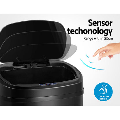 58L Motion Sensor Bin Rubbish Automatic Black