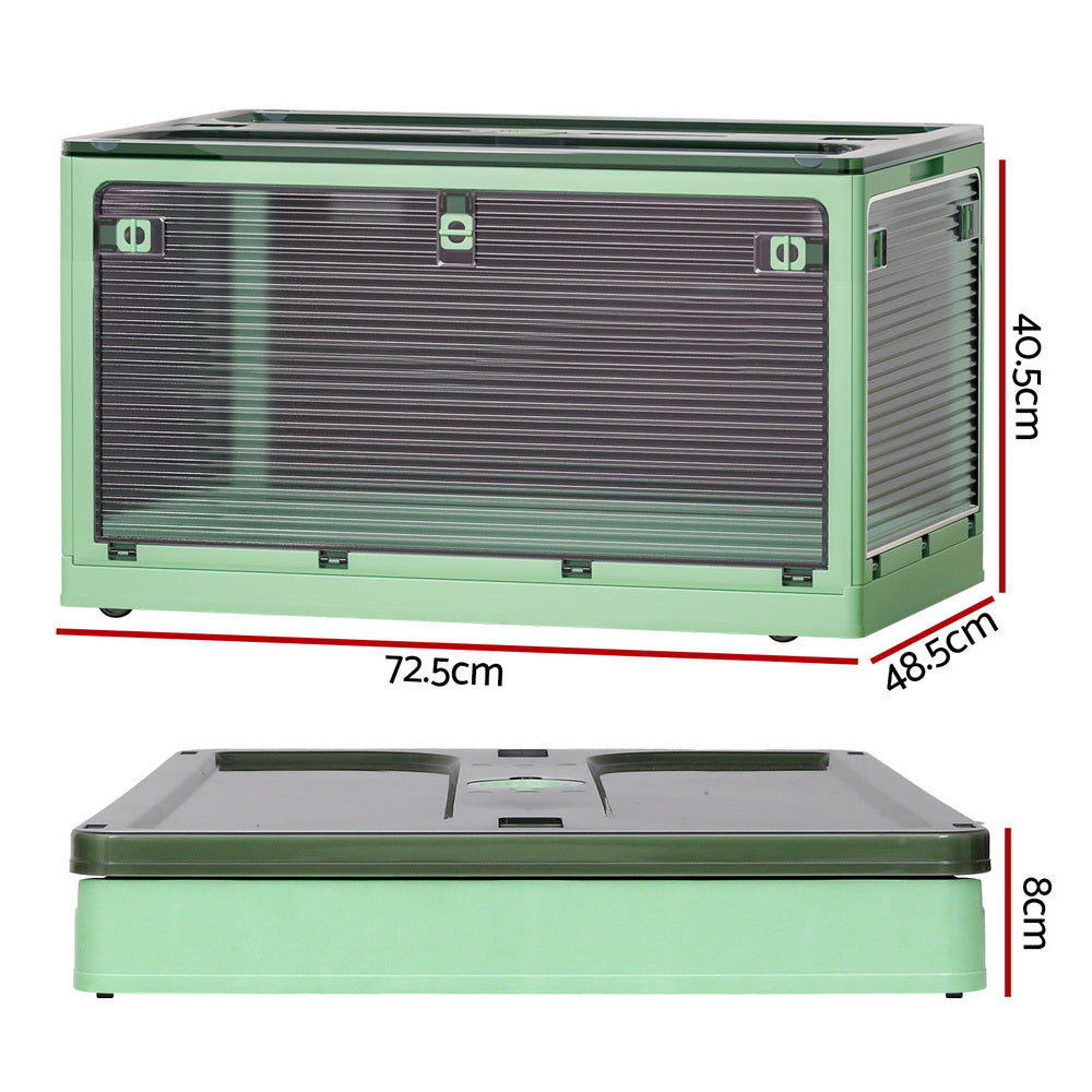 Storage Container Foldable Stackable Large 5 Sides Open