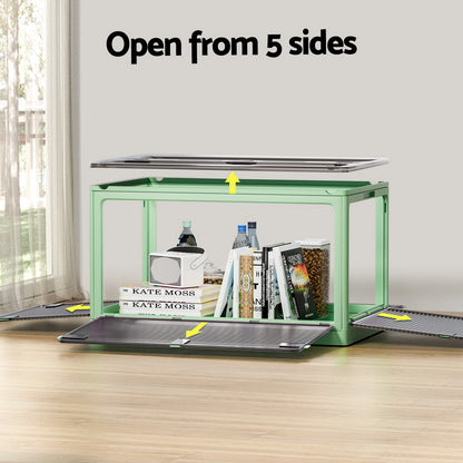 Storage Container Foldable Stackable Large 5 Sides Open