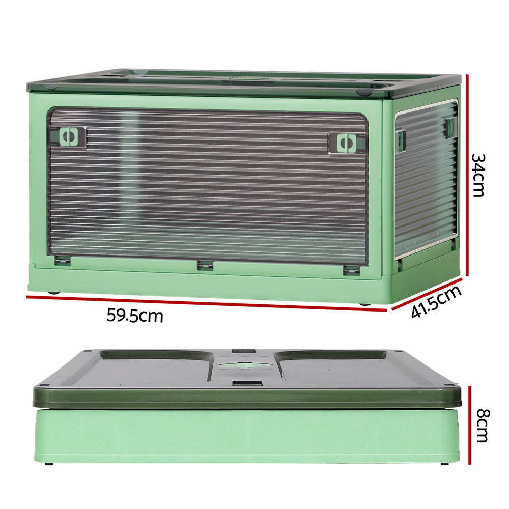Storage Container Foldable Stackable Large 5 Sides Open