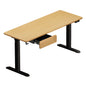 160cm Electric Standing Desk w/ Drawer Adjustable Oak White & Black