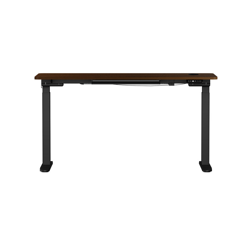 140cm Electric Standing Desk with Drawer Adjustable White & Black Walnut