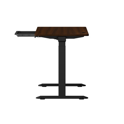 140cm Electric Standing Desk with Drawer Adjustable White & Black Walnut