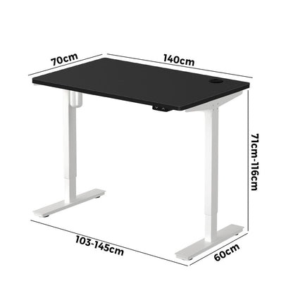 Electric Standing Desk Single Motor Height Adjustable Sit Stand Table