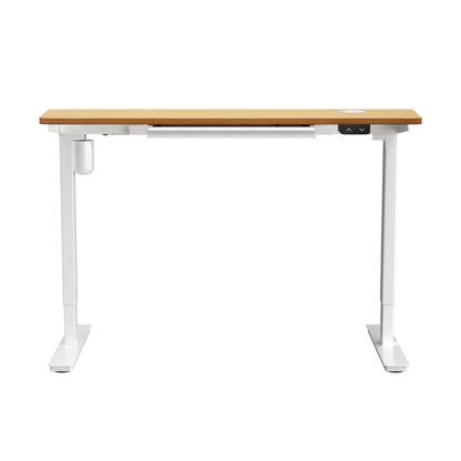 160cm Electric Standing Desk with Drawer Adjustable White Oak
