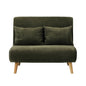Lounge Sofa Bed Polyester Double Seat Green