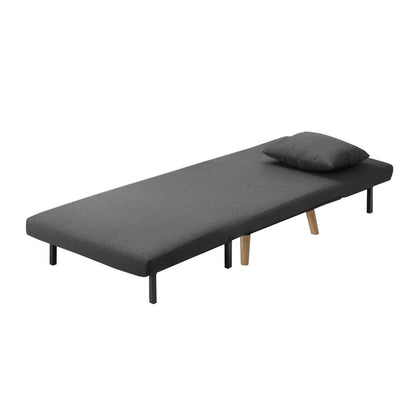 Lounge Sofa Bed Polyester Single Seat Green
