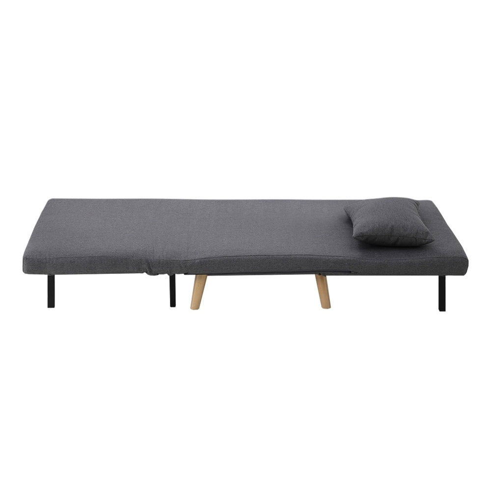 Lounge Sofa Bed Polyester Single Seat Green