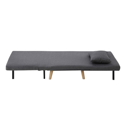 Lounge Sofa Bed Polyester Single Seat Green