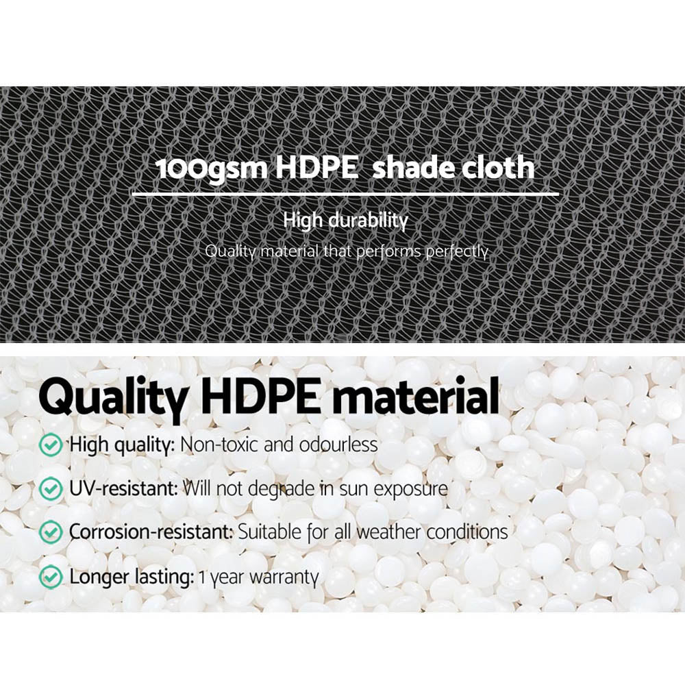50% Shade Cloth 1.83X10M Shadecloth Wide Heavy Duty White