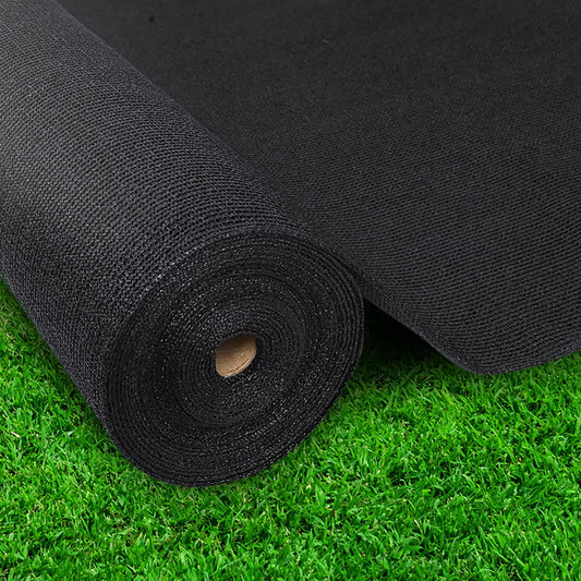 50% Shade Cloth 1.83x20m - Heavy Duty Garden Mesh Roll, Black