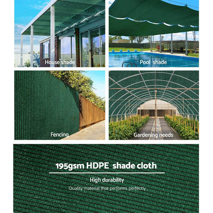 90% Shade Cloth 1.83x20m - Heavy Duty Garden Mesh Roll, Green