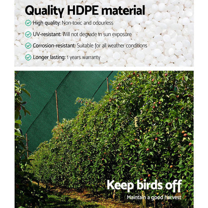 90% Shade Cloth 1.83x20m - Heavy Duty Garden Mesh Roll, Green