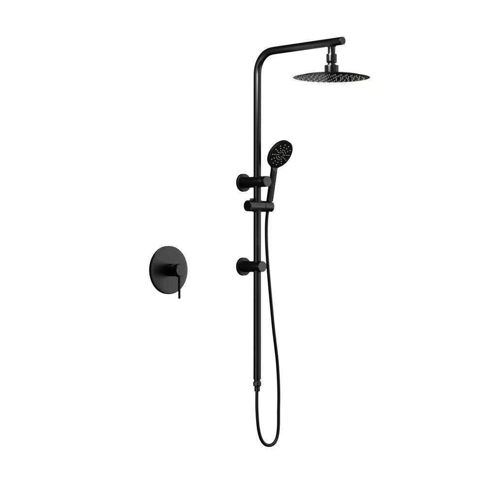 10" Rain Shower Head Set Round Handheld With Shower Mixer Tap