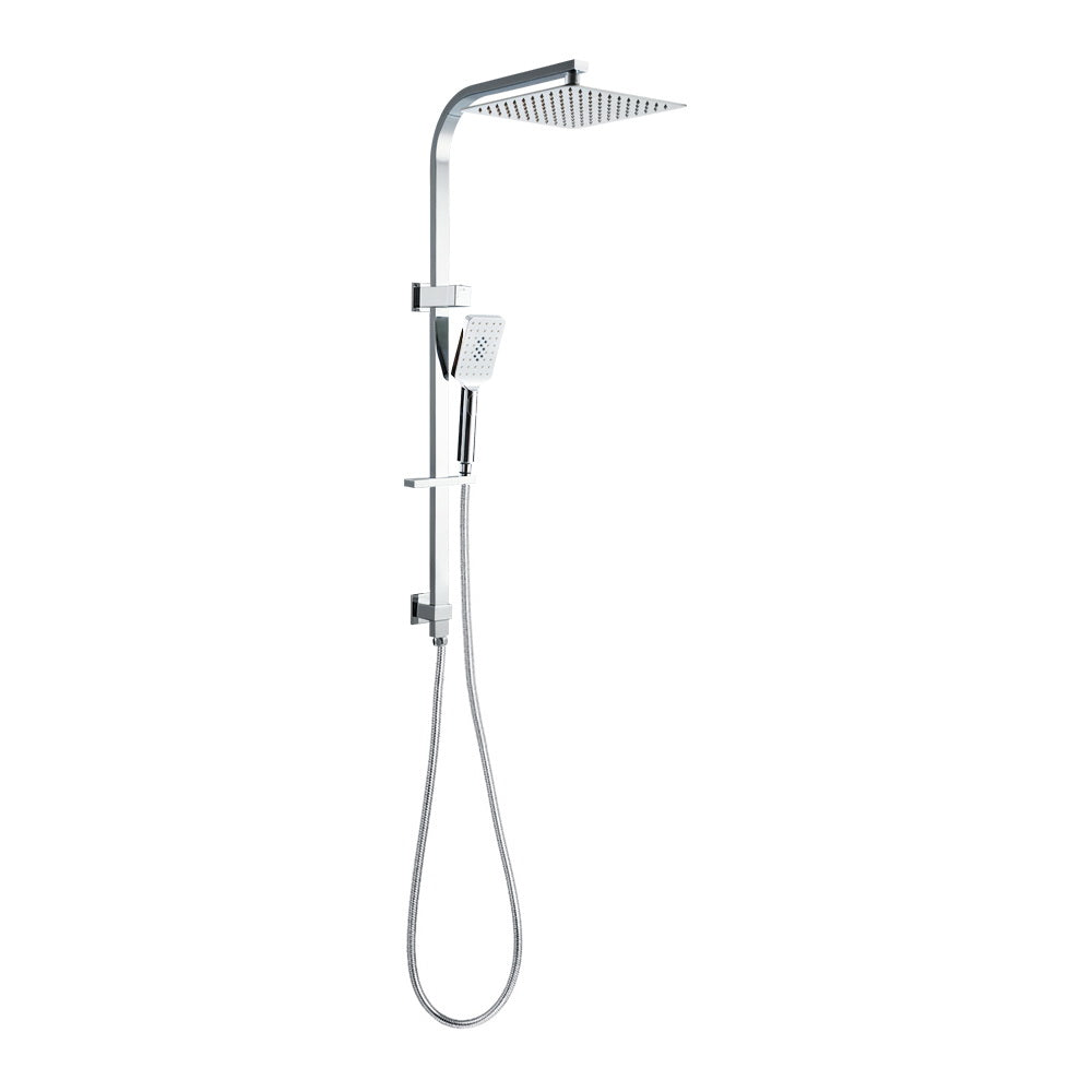 10'' Rain Shower Head Set Handheld Square High Pressure Chrome