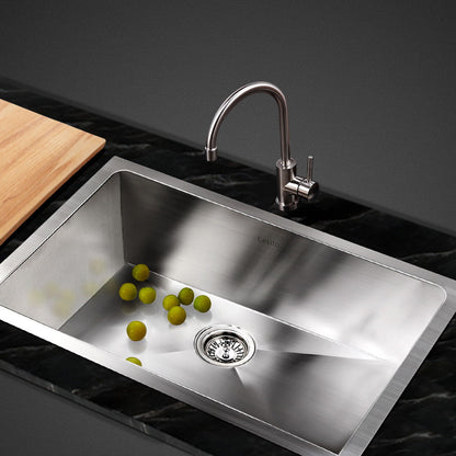 Kitchen Sink 45X30Cm Stainless Steel Basin Single Bowl Laundry Silver