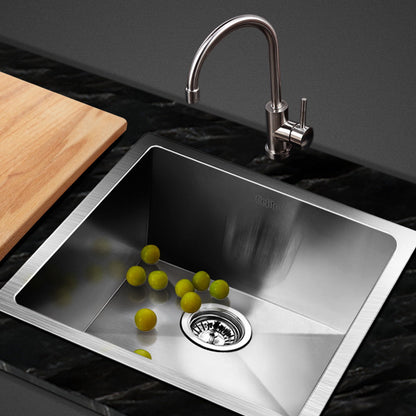 Kitchen Sink 44X44Cm Stainless Steel Basin Single Bowl Laundry Silver