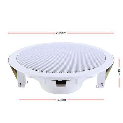 2 X 6" In Ceiling Speakers Home 80W Speaker Theatre Stereo Outdoor