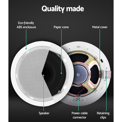 6 Inch Ceiling Speakers - Home Audio Tweeter 8pcs