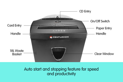 Centurion 18L 7 Sheet Paper CD Credit Card Shredder
