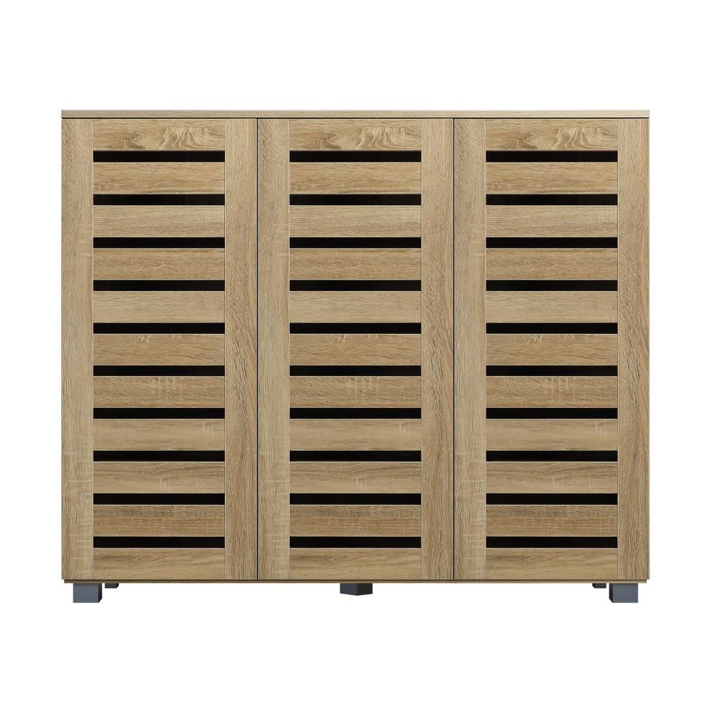 Shoes Cabinet Shoe Storage Rack Organiser Shelf 3 Doors 30 Pairs Wooden