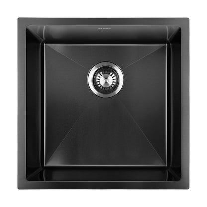 44X38CM Stainless Steel Sink Single Bowl with Waste Black