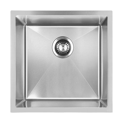 44X38CM Stainless Steel Sink Single Bowl with Waste Black