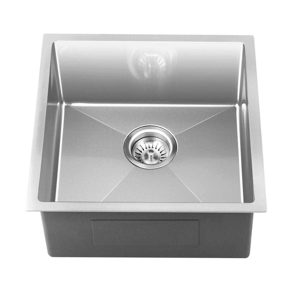 44X38CM Stainless Steel Sink Single Bowl with Waste Black