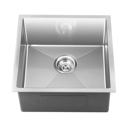 44X38CM Stainless Steel Sink Single Bowl with Waste Black