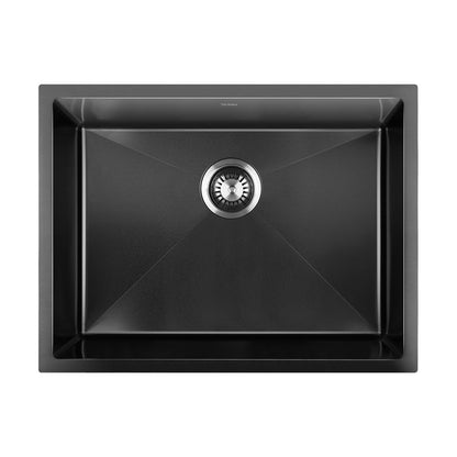 44X38CM Stainless Steel Sink Single Bowl with Waste Black