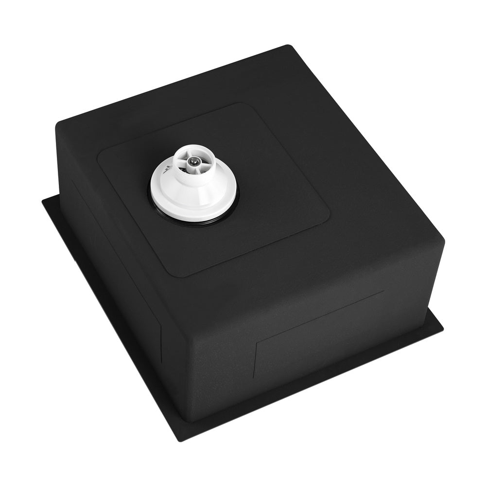 44X38CM Stainless Steel Sink Single Bowl with Waste Black