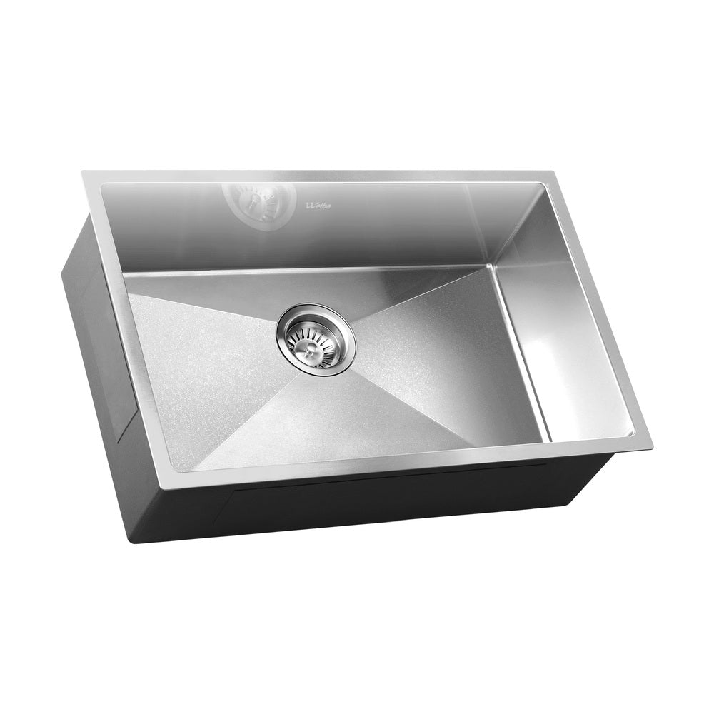 44X38CM Stainless Steel Sink Single Bowl with Waste Black