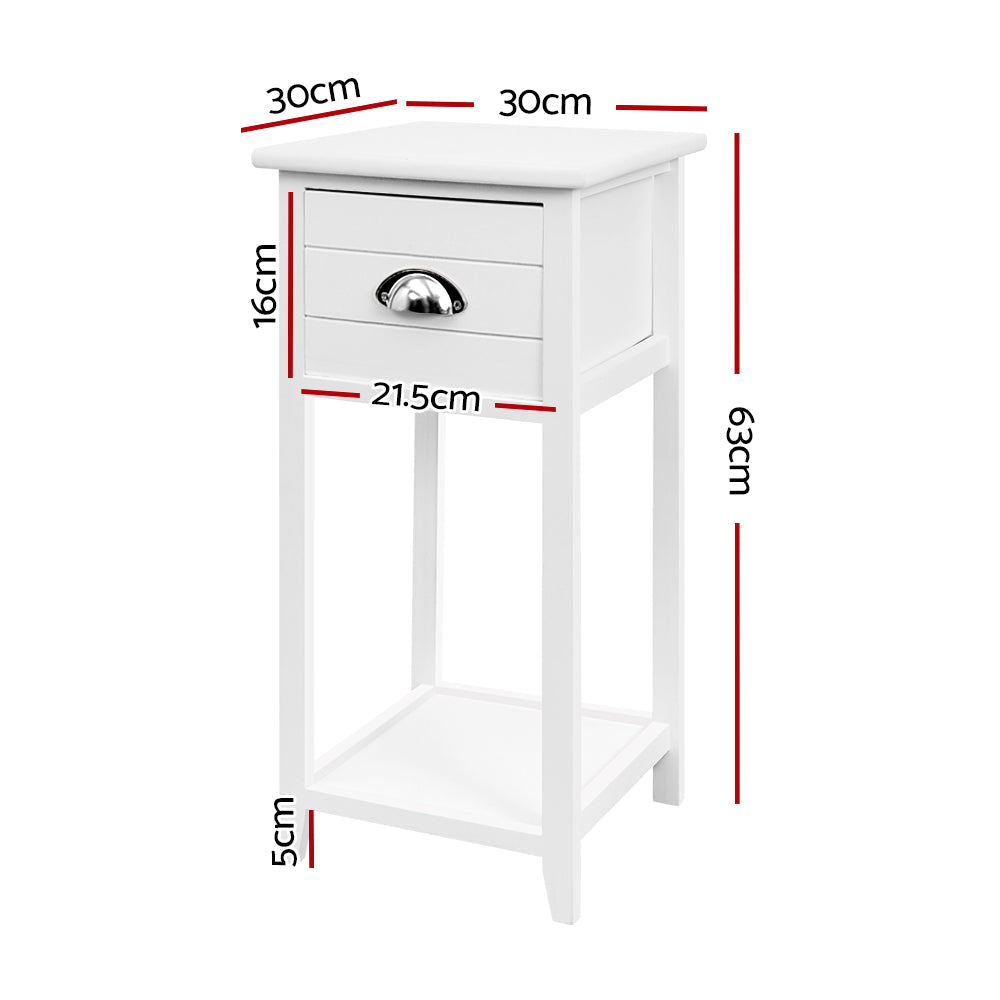 Bedside Table Vintage - Thyme White