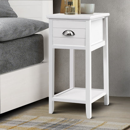 Bedside Table Vintage - Thyme White