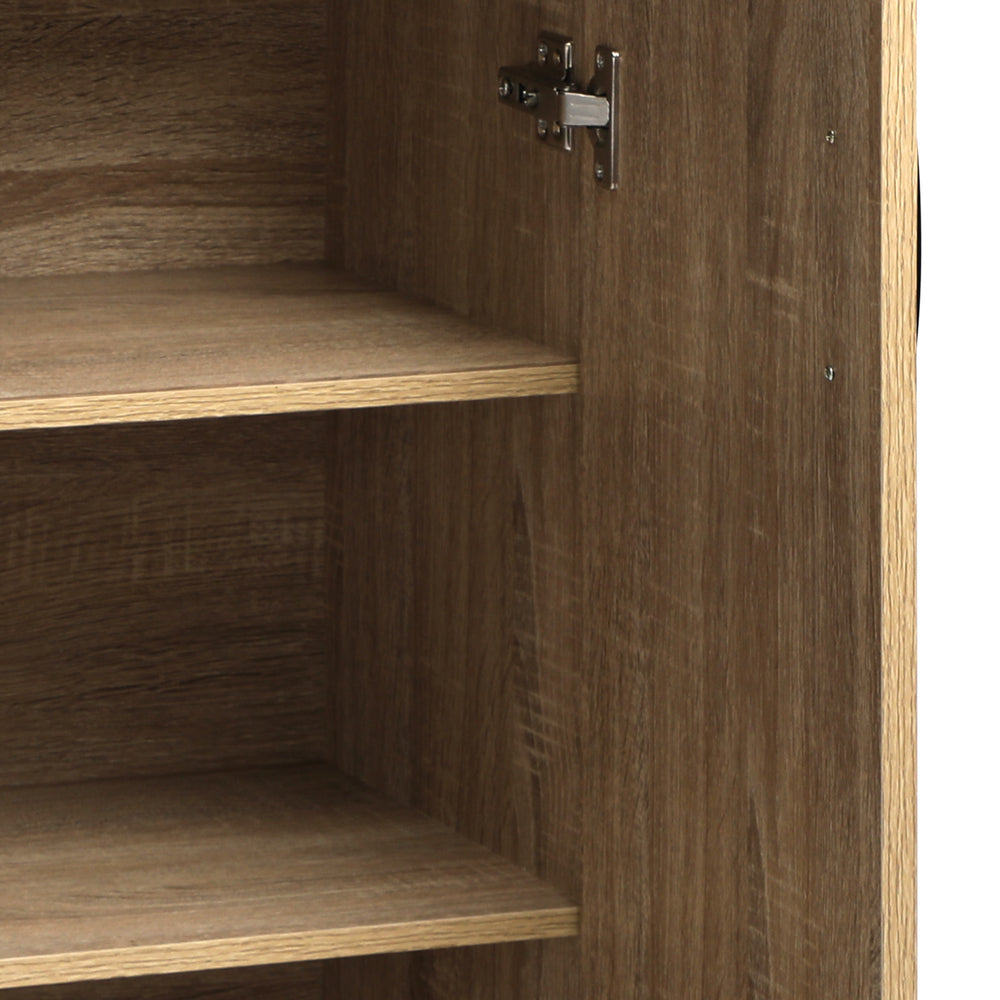 Sleek and Stylish: Versatile Sideboard Cupboard for Bathroom Storage-Natural beige\White