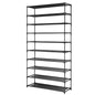 Shoe Rack Cabinet Stackable 50 Pairs 10-Tier Black