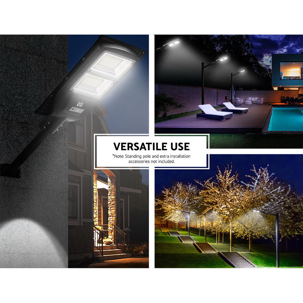 160 Led Solar Street Light 120W Flood Motion Sensor Outdoor Wall Lamp